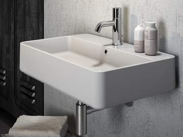 TRATTO - Wall-mounted ceramic washbasin by Olympia Ceramica - view 2